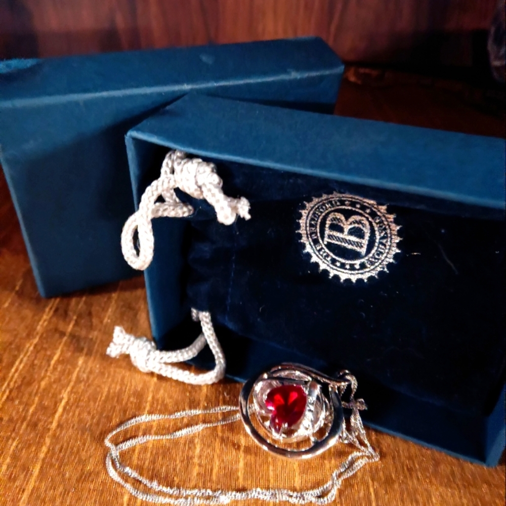 Bradford Exchange Crystal Heart Necklace